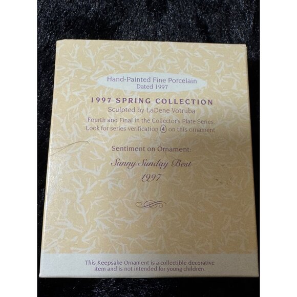 1997 Hallmark Keepsake Sunny Sunday Best Collectors Plate Hand-Painted - Picture 6 of 7